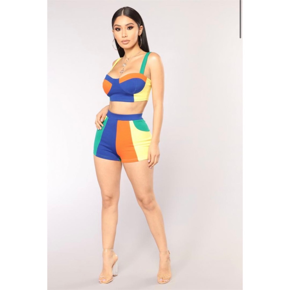 Fashion Nova Got You All Finessed Colorblock Set